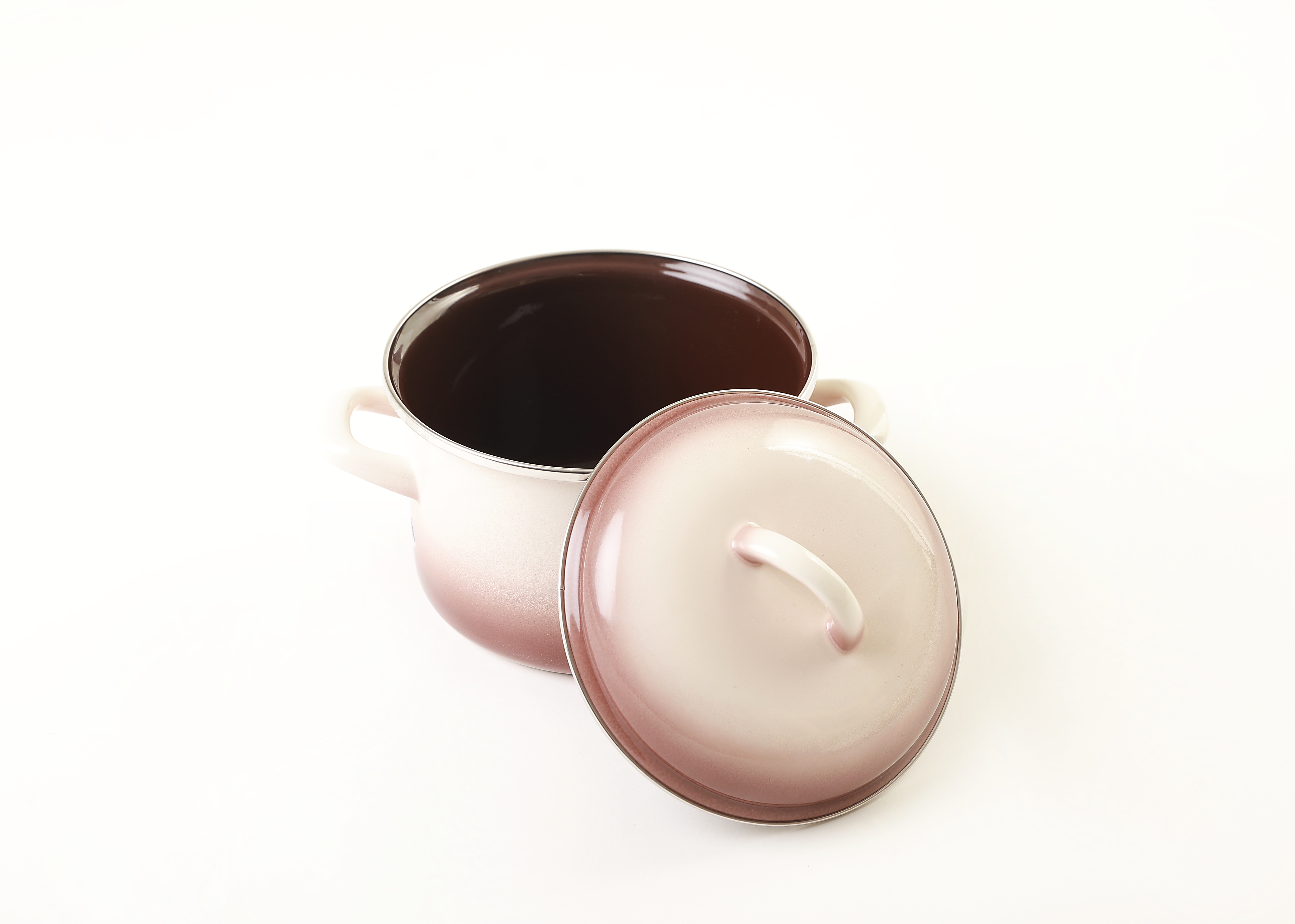 Metalac smaltovaný hrniec s pokrievkou 20 cm - 4L CAPUCCINO