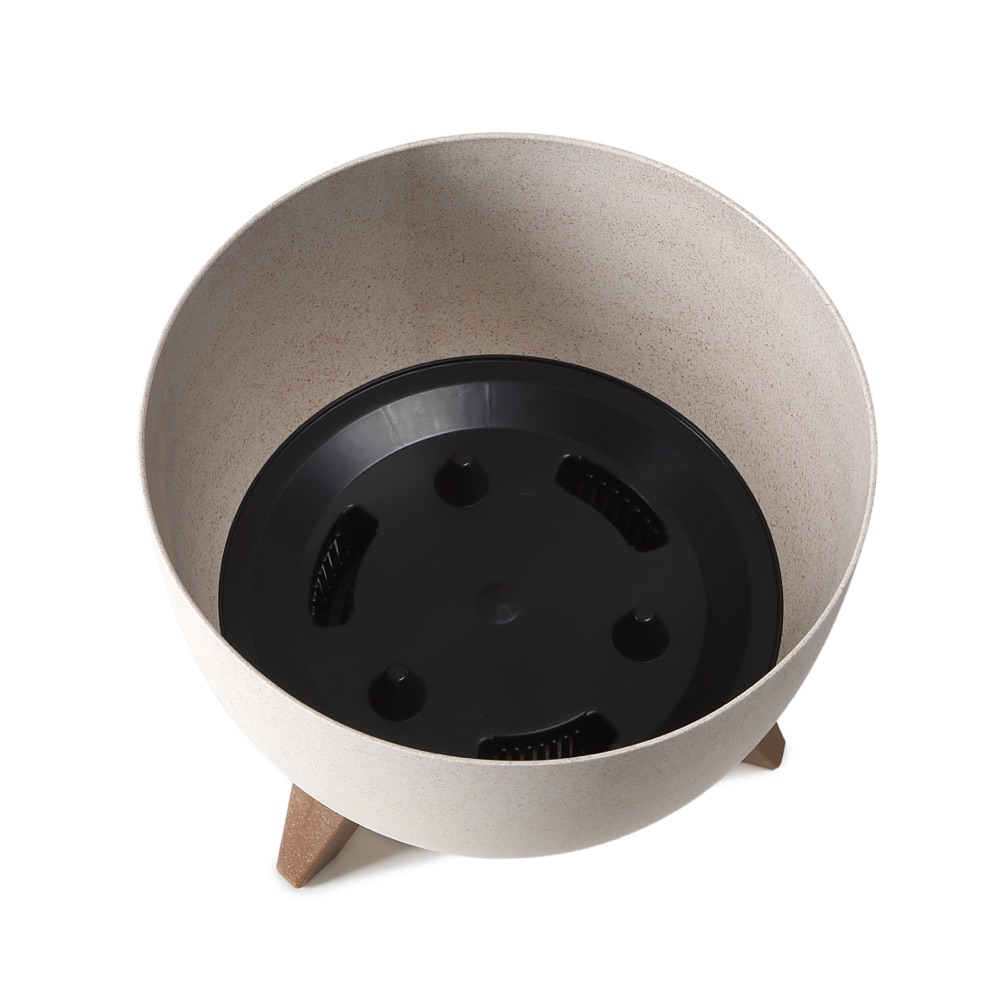 Lamela kvetináč - misa ROMA na nožičkách sivý