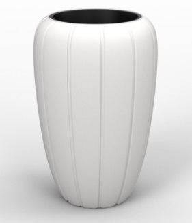 Kvetinový obal GAJA biely 40x40cm