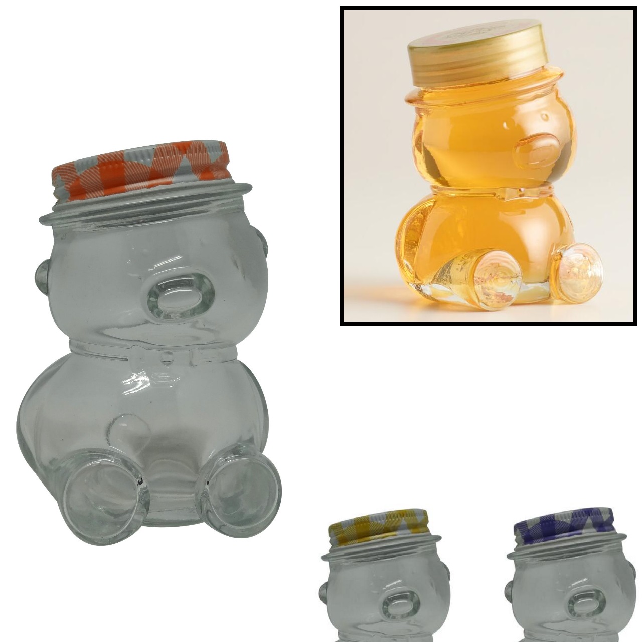 Pohár na med MEDVEĎ s viečkom 300ml