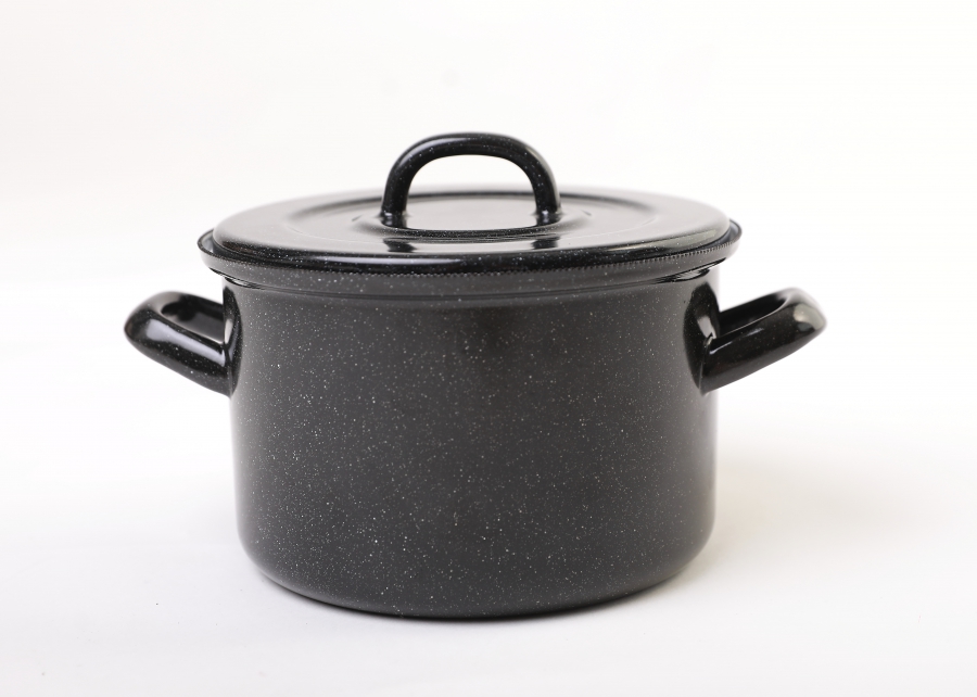 Smaltovaný hrniec s pokrievkou 22 cm - 7,5L - Beryl - česká výroba