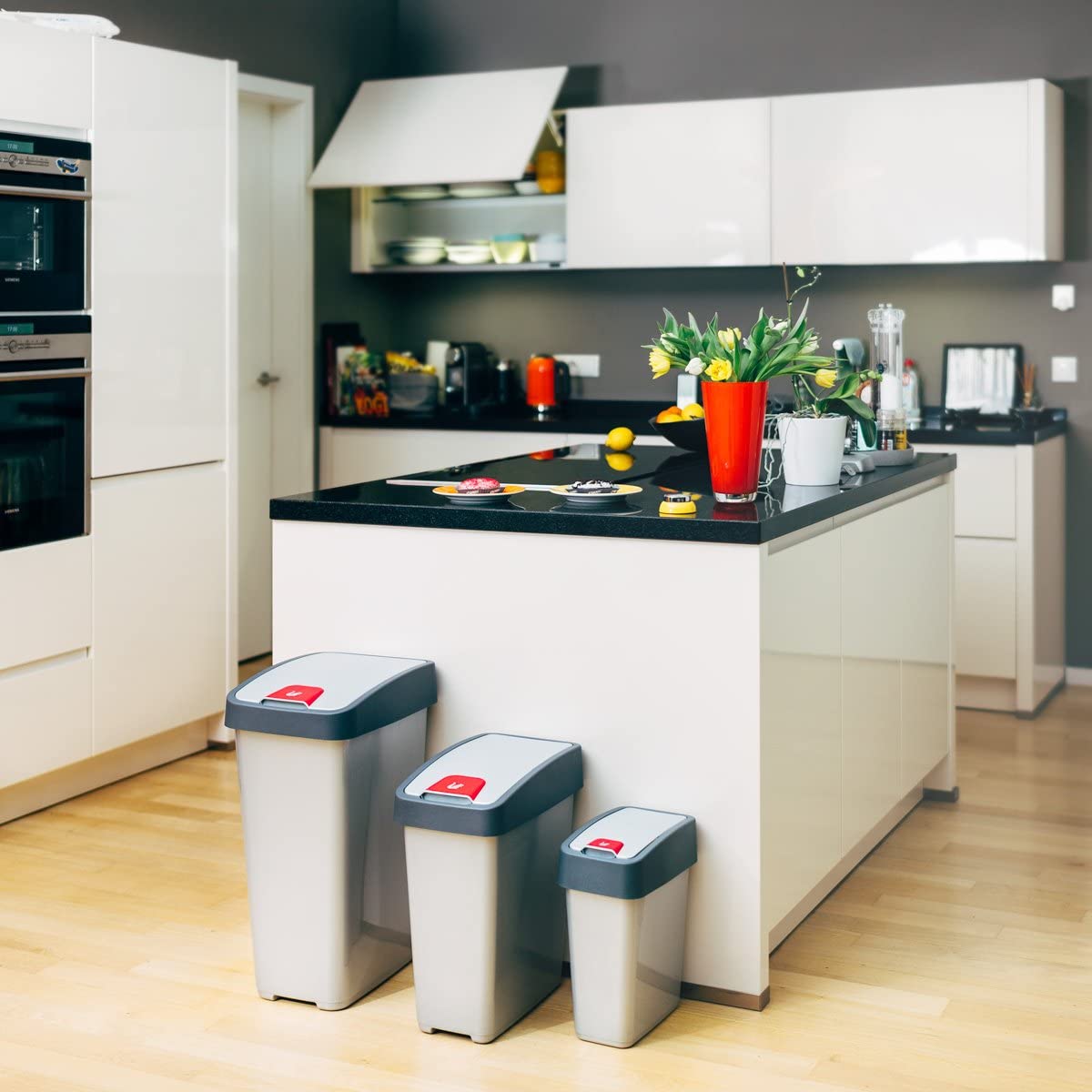 Keeeper preklápací kôš Magne 45L antracitovo hnedý