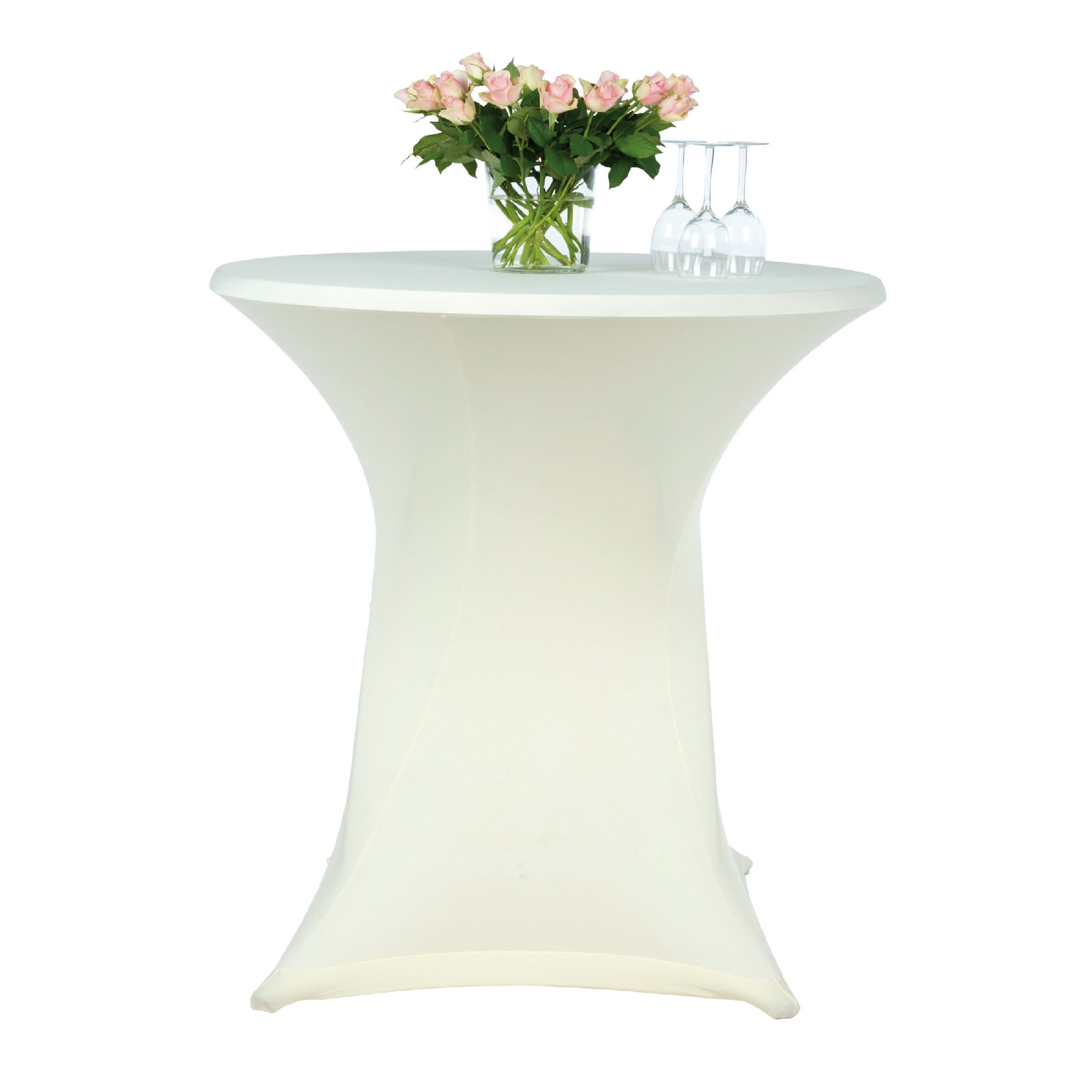 Návlek na barový stolík 75 - 85 cm x 110 cm krémový