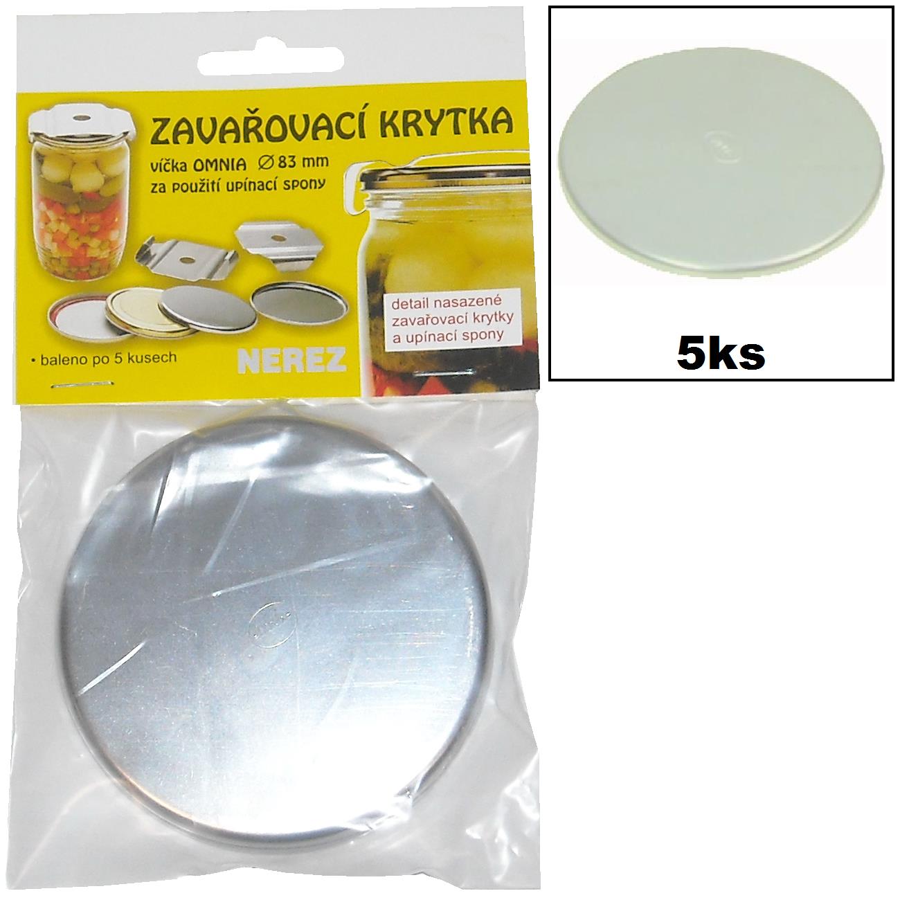 Zaváracie krytky na OMNIA viečka 68mm 5ks v balení