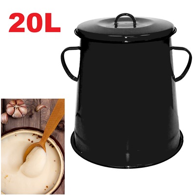 Smaltovaná nádoba na masť 20L čierna