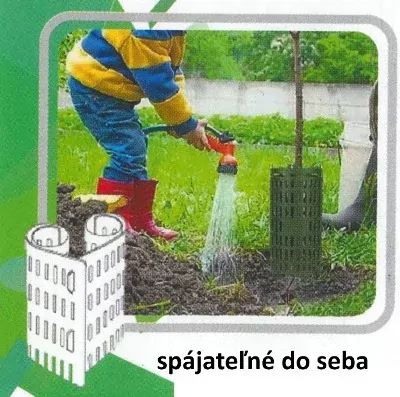 Ochrana kmeňa stromu spájateľná 38x25cm cm zelená