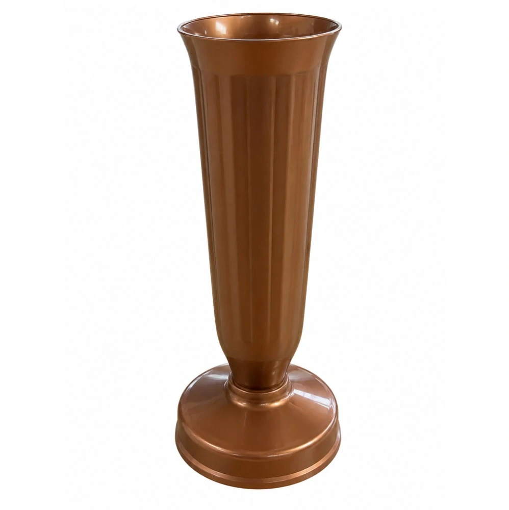 Váza na hrob so záťažou 26 cm medená