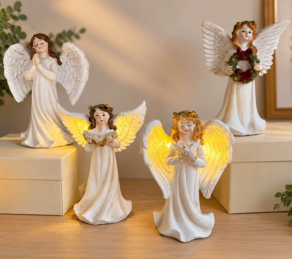 Anjel s led osvetlením stojaci 16 cm