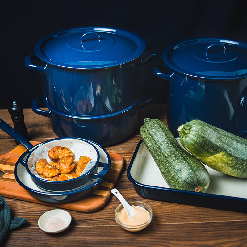 Metalac Smaltovaný hrniec 12,5 L s pokrievkou 30 cm dekor FINSKA