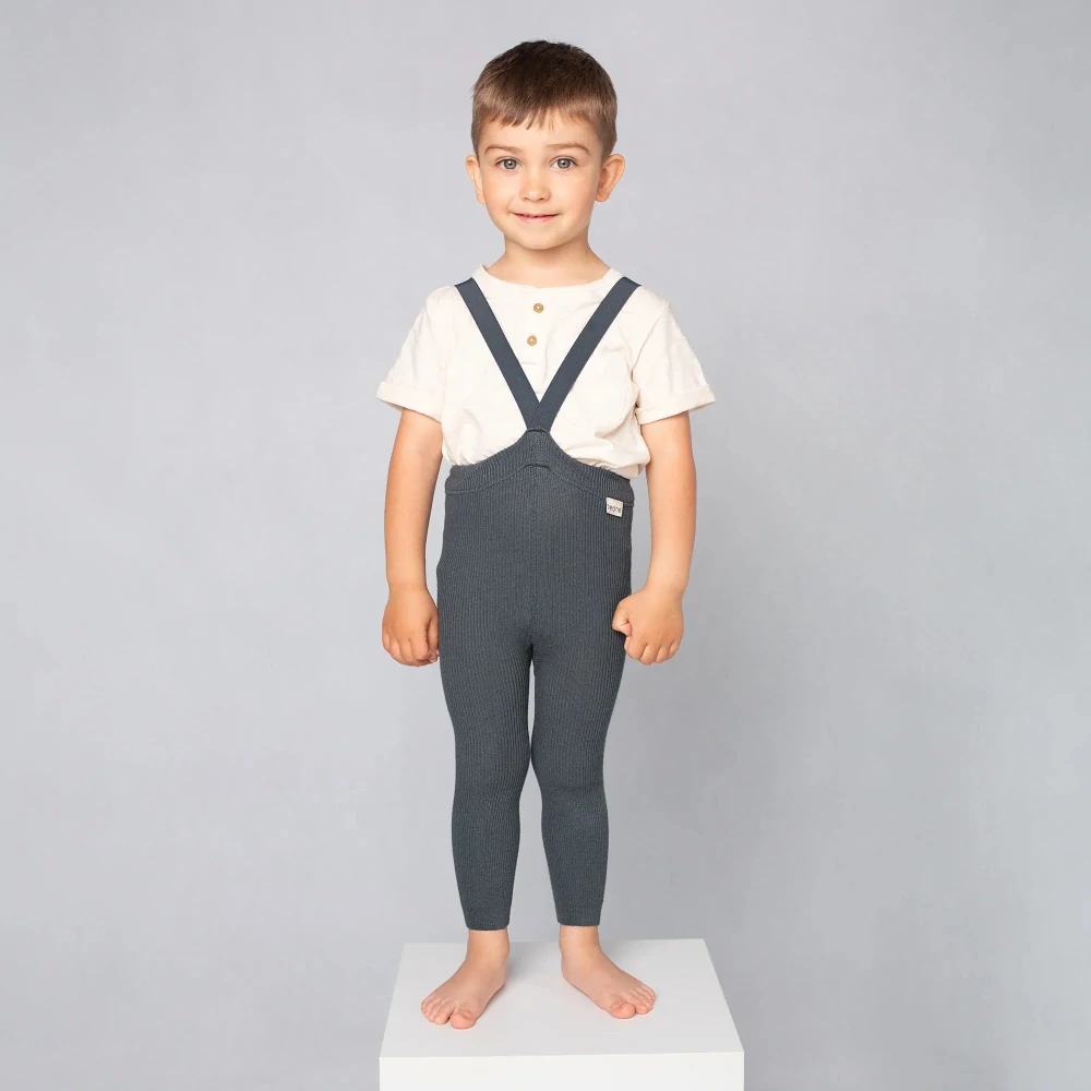 Detské legíny na traky perlová sivá