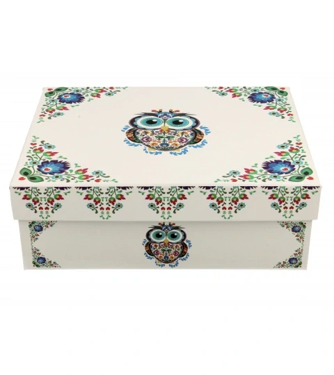 Šálková súprava s podšálkou 90 ml dekór sova v darčekovom balení