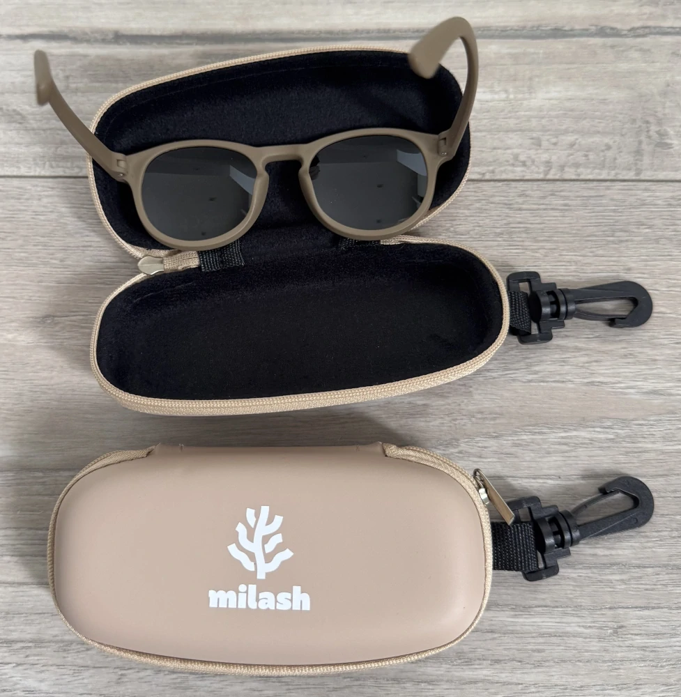 Detské slnečné ohybné okuliare UV 400 hnedé