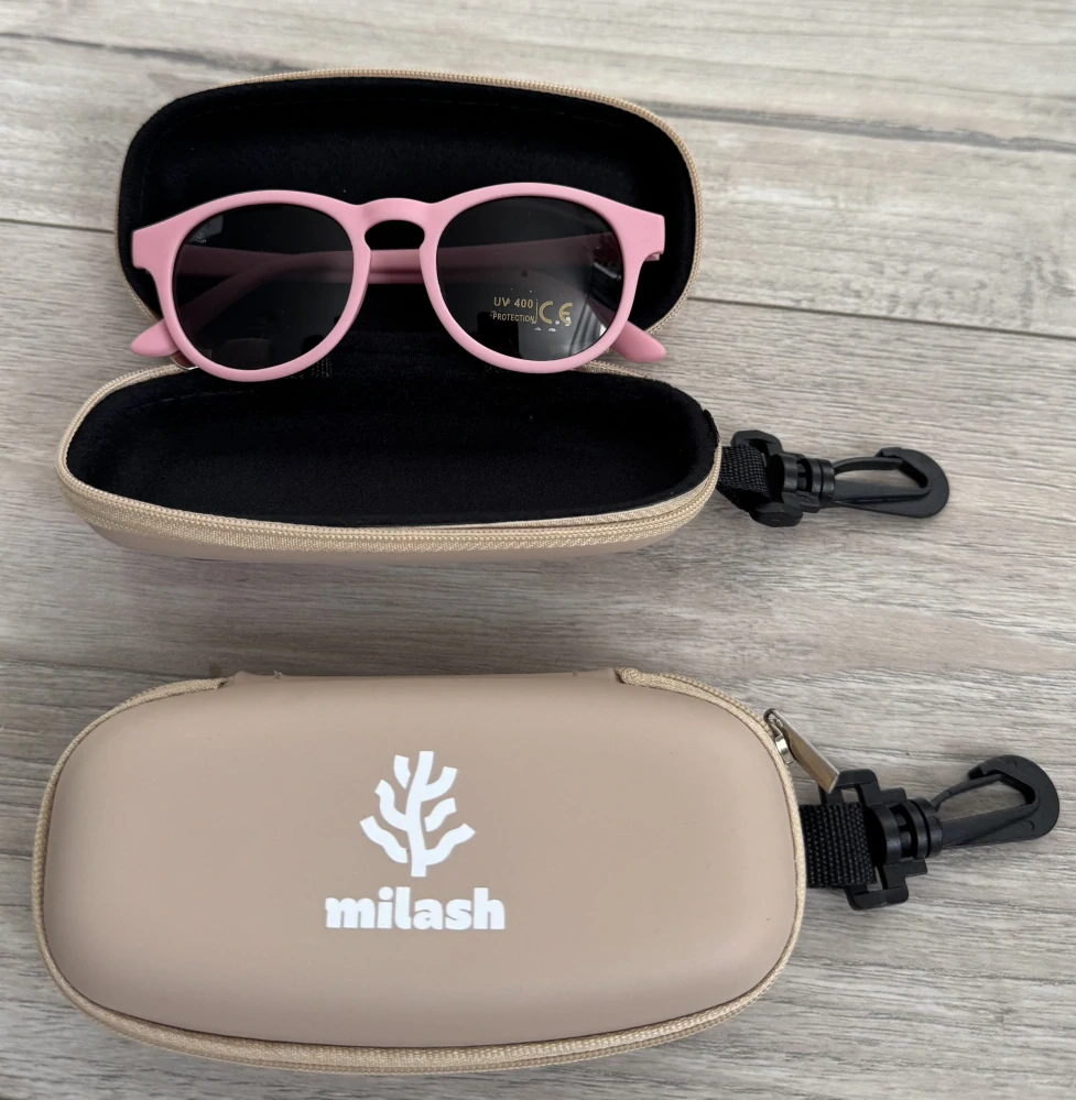 Detské slnečné ohybné okuliare UV 400 ružové