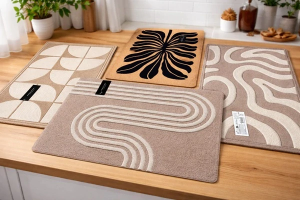 Moderná rohož 58x38cm mix 4 vzory