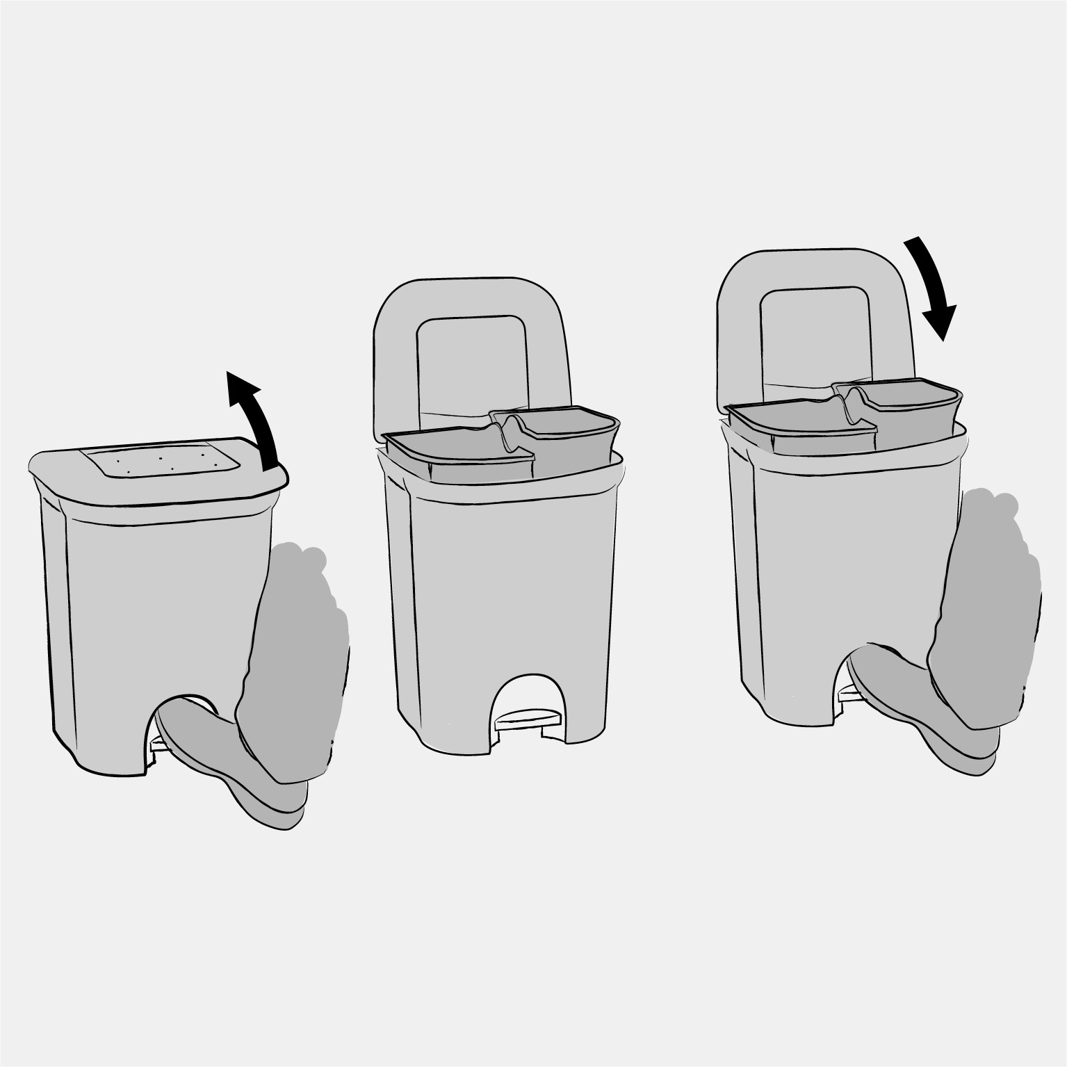 Keeeper šlapací kôš na separovaný odpad 2x11L strieborný Torge