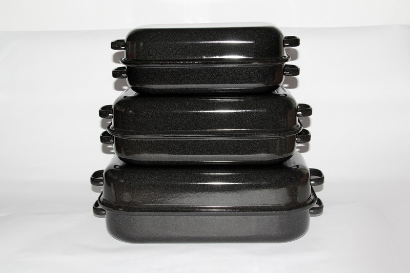 Belis smaltovaný dvojpekáč 30 cm- 2,8L  čierny