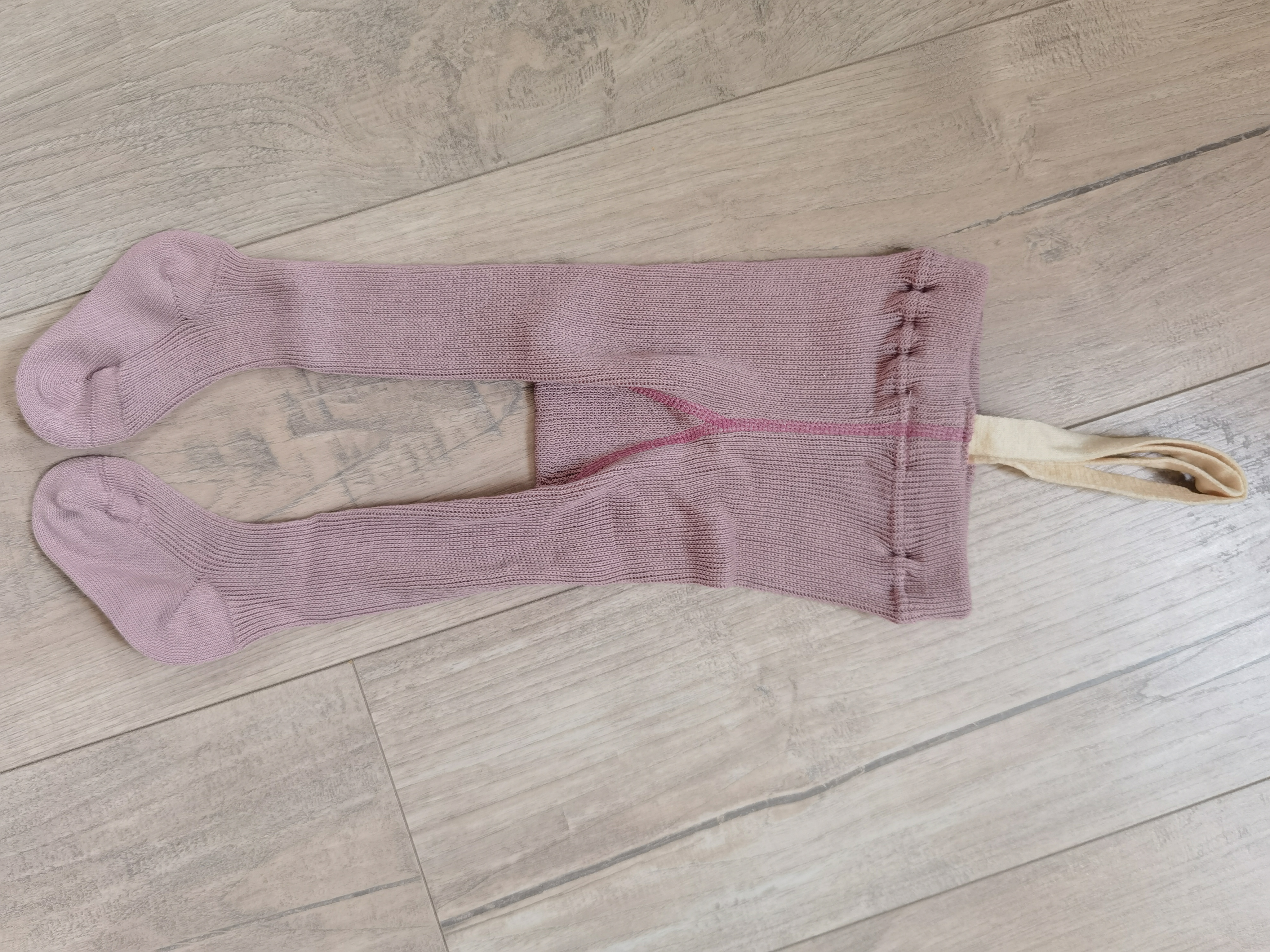 Detské trakové pančušky z bio bavlny ružové