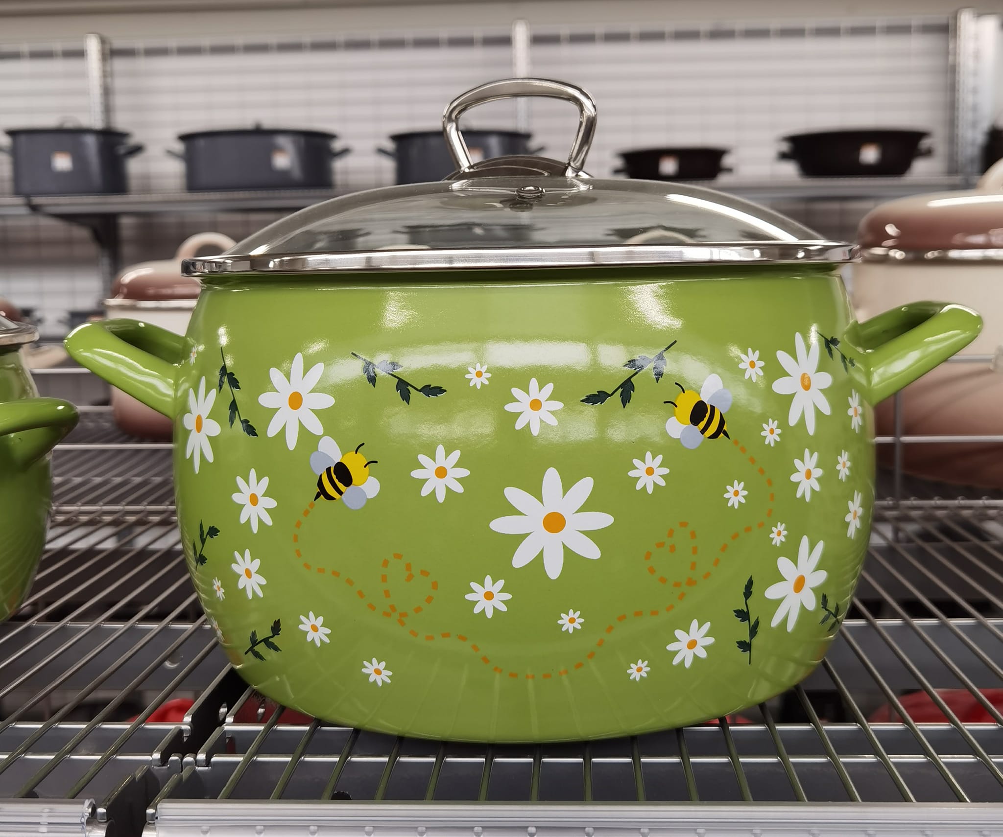 Metalac smaltovaný hrniec s pokrievkou 16cm - 2,20L VČELA