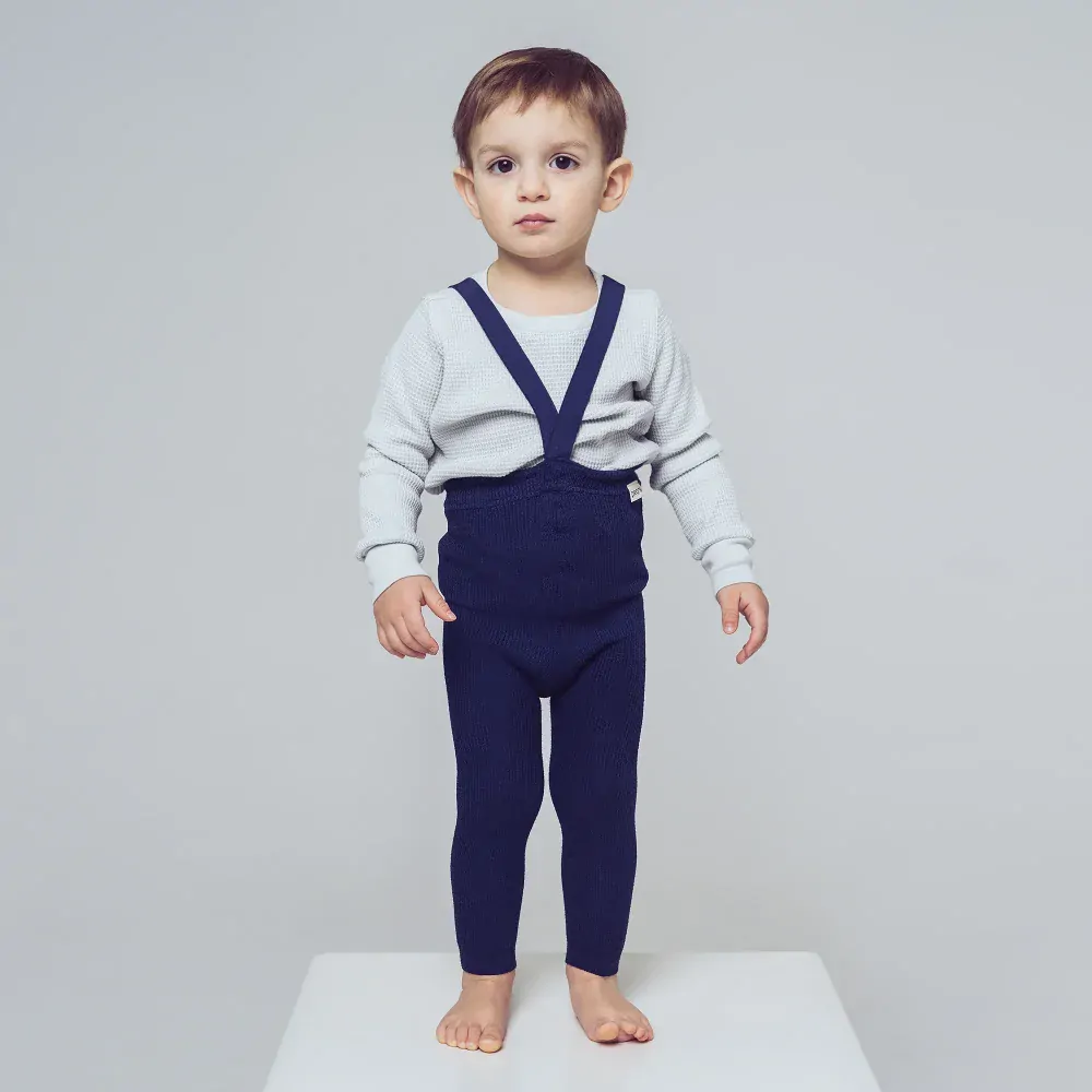 Detské legíny na traky námornícka modrá