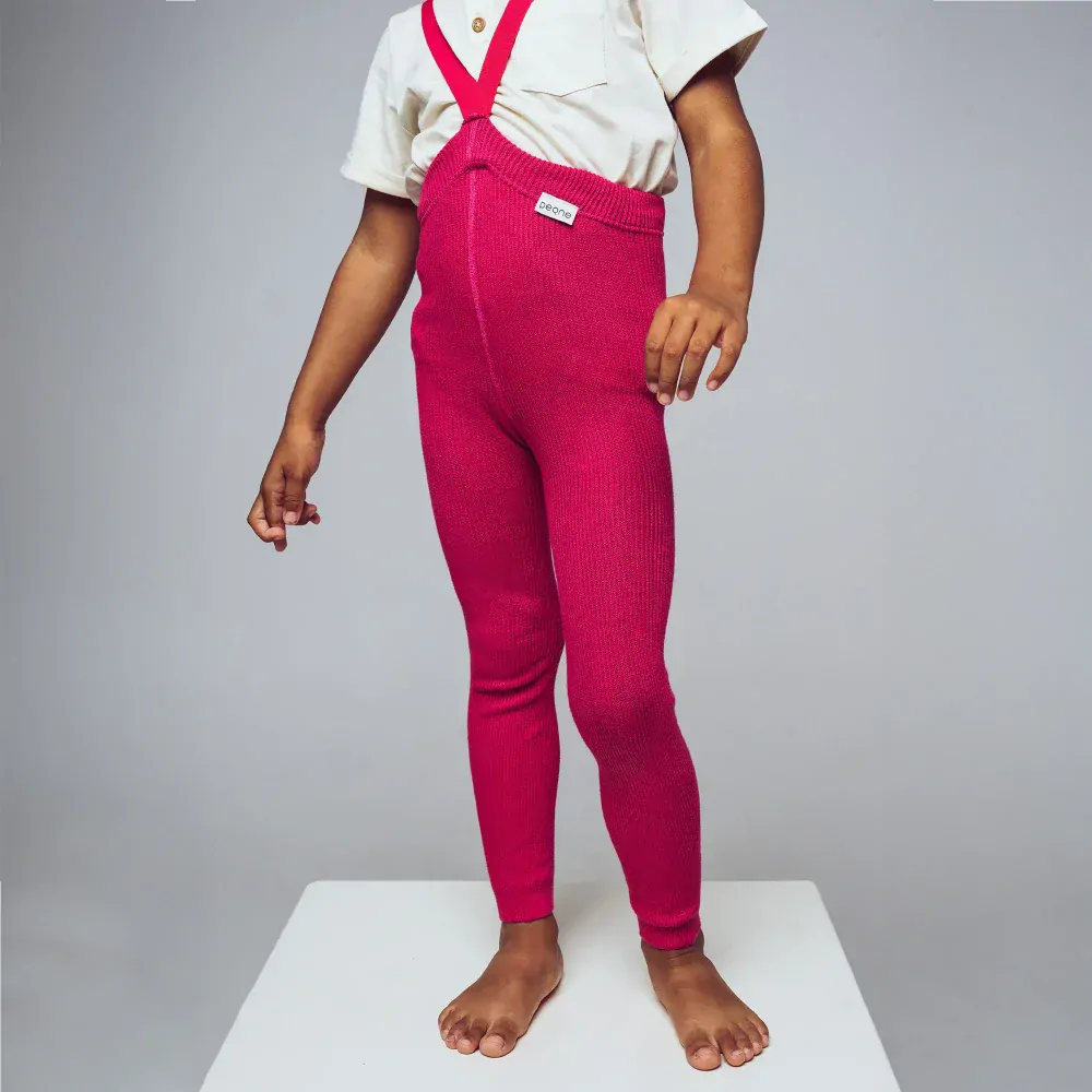 Detské legíny na traky ružové