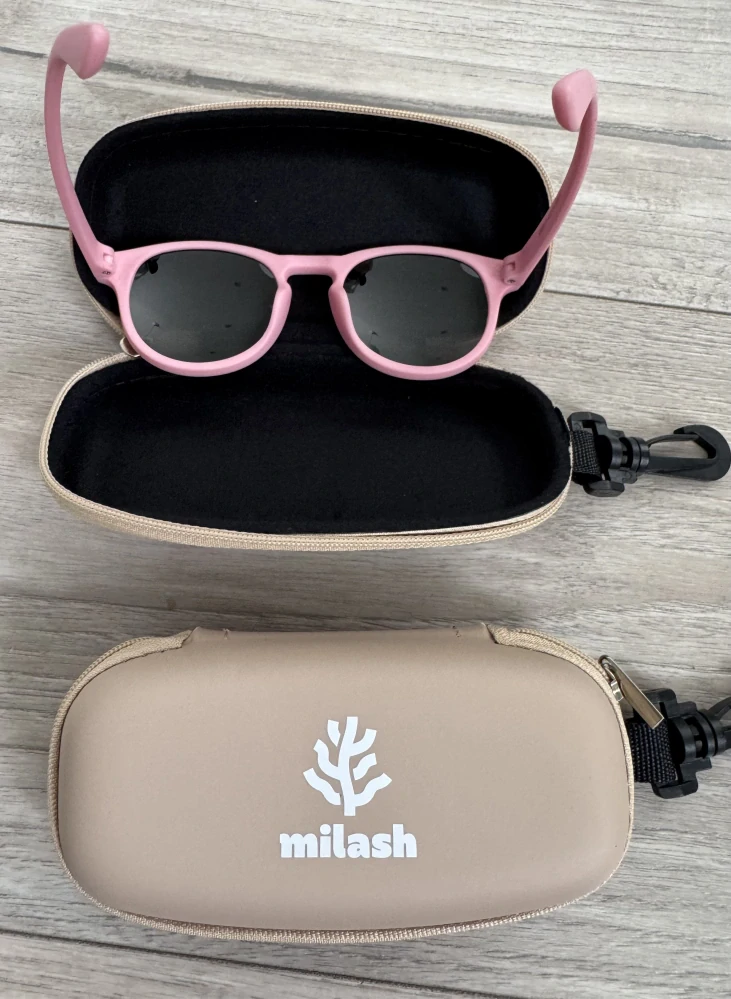 Detské slnečné ohybné okuliare UV 400 ružové