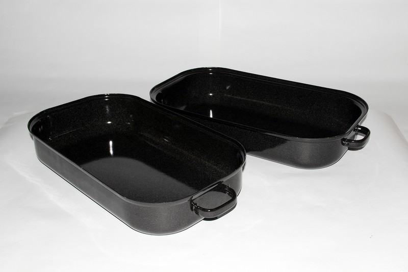 Belis smaltovaný dvojpekáč 30 cm- 2,8L  čierny