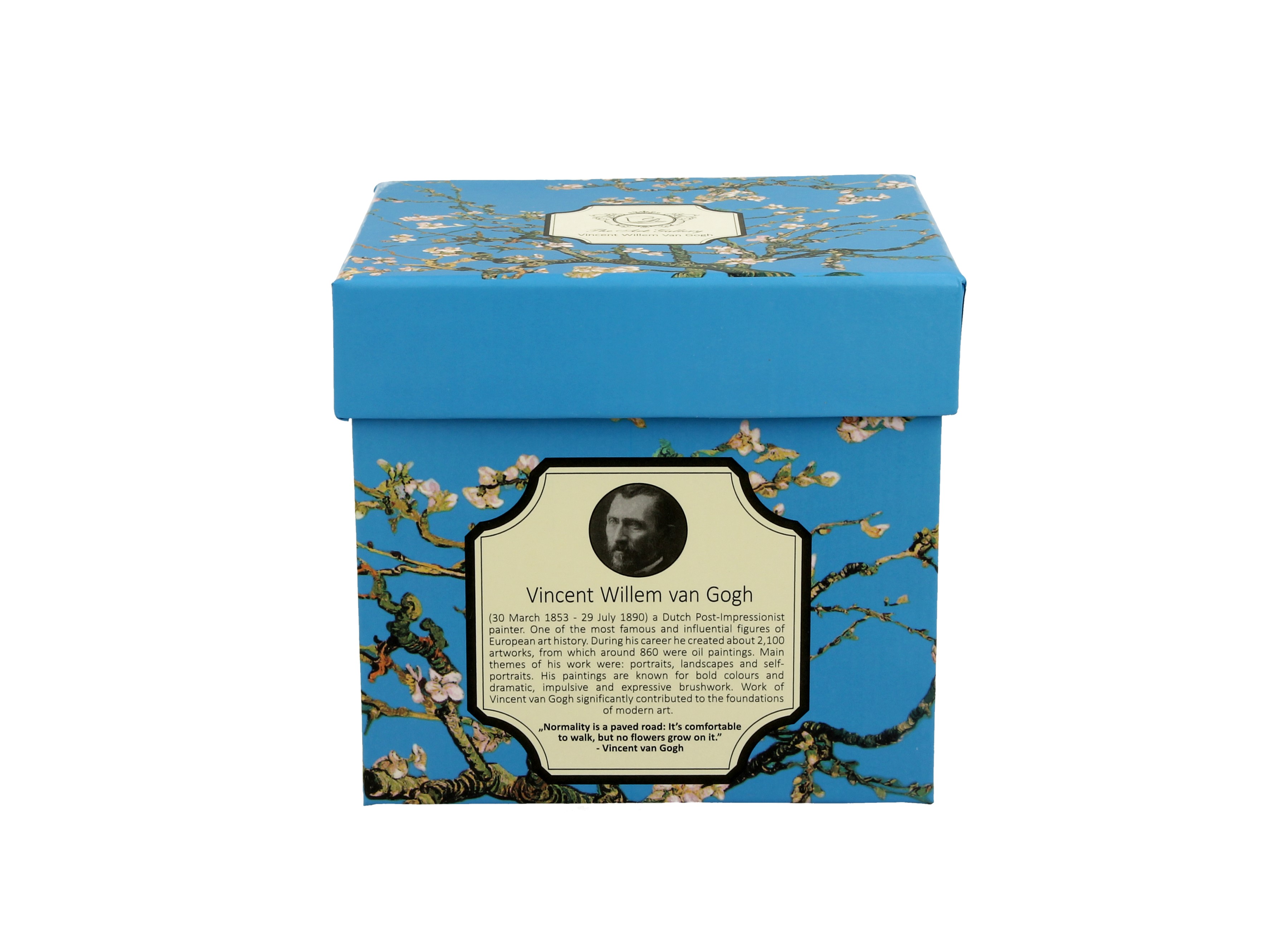Gogh Almond šálka so sitkom a viečkom 430 ml v darčekovej krabičke