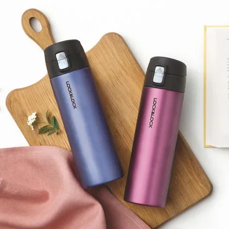 Nerezová termoska LOCK ONE TOUCH 500ML rubínovo červená  