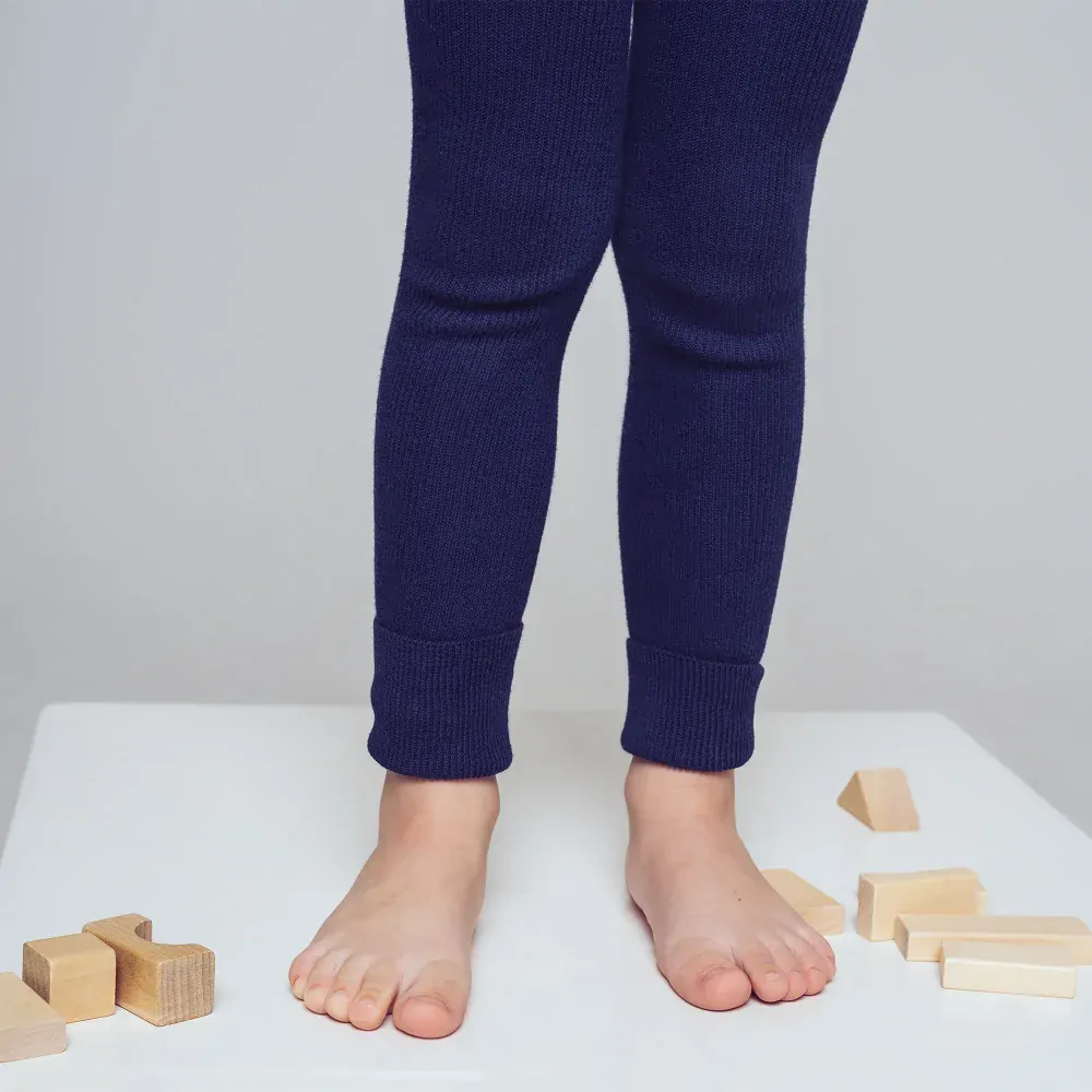 Detské legíny na traky námornícka modrá