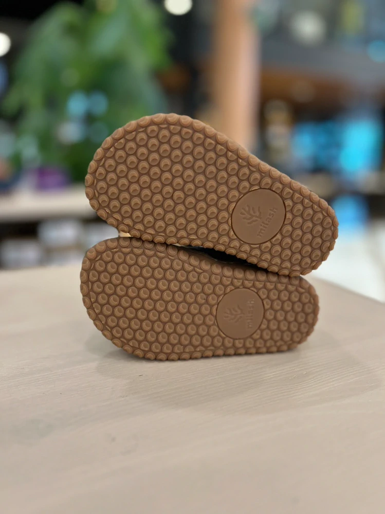 Milash celoročné kožené topánky so zateplenou vložkou modré