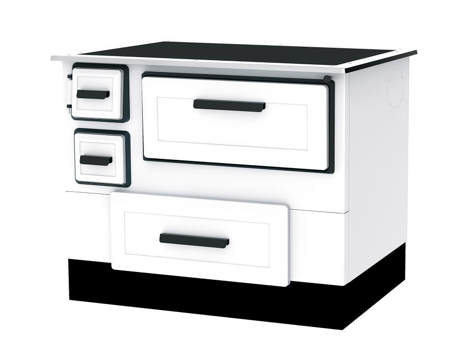 ALFA PLAM sporák 55 de luxe PRAVÝ BIELY