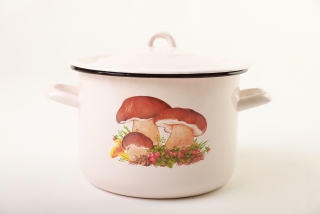 Smaltovaný hrniec s pokrievkou 16 cm - 2,4UBY