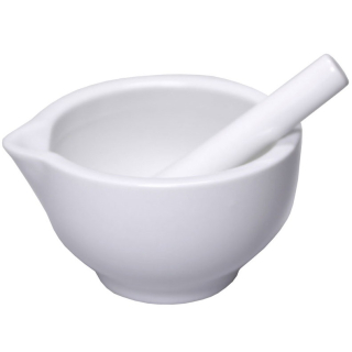 Porcelánový mažiar 14,5 cm biely 