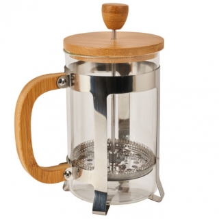 Dizajnový pretláčací kávovar 0,8 L bambusové drevo