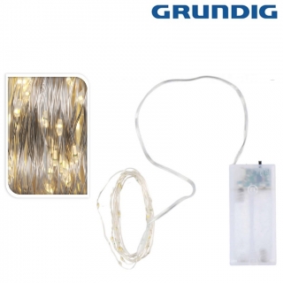 Vianočné LED svetlo drôt 40xled - 195 cm žlté svetlo s časovačom