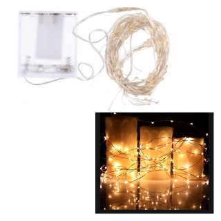 Vianočné LED svetlo drôt 160xled - 240 cm 8 vetiev žlté svetlo