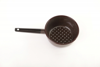 Smaltovaný cedník - sitko 16 cm - 1,5L hnedé
