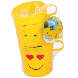 Detské plastové hrnčeky úsmevy 4 ks 250ml