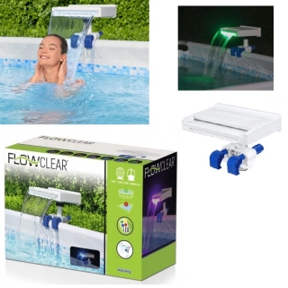 Flowclear Bazénový vodopád s LED osvetlením 34,5x26x30cm