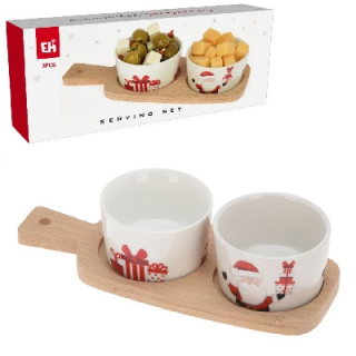 Vianočný darčekový set na snack 3 dielny