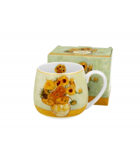 Šálka van Gogh 430 ml baňatá dekór slnečnica v darčekovom balení