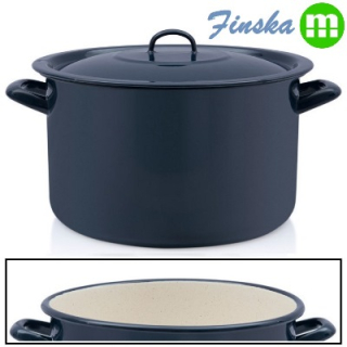 Metalac Smaltovaný hrniec 16 L s pokrievkou 32 cm dekor FINSKA