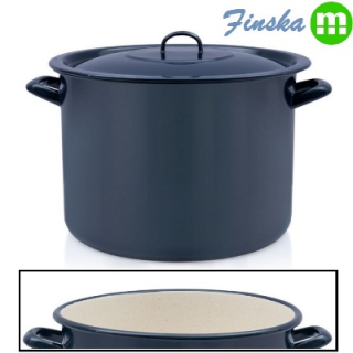 Metalac Smaltovaný hrniec 30 L s pokrievkou 36 cm dekor FINSKA