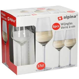 Kalichy na víno ALPINA 370 ml - 6 ks