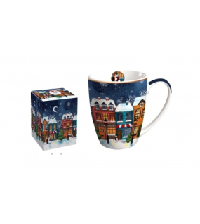 Jumbo šálka 1000 ml christmas city - vianočné mesto v darčekovom balení