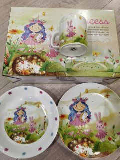 Detská porcelánová obedová súprava Princezná 