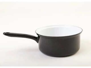 Smaltovaný randlík s rúčkou 14 cm - 0,8L BERYL čierny