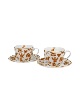 Vianočná šálková súprava GINGERBREAD 280ml 2+2 v darčekovom balení