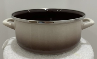 Metalac smaltovaný randlík  22 cm - 3,5L CAPUCCINO 