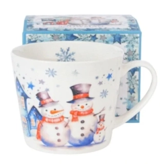 Vianočná šálka JUMBO 600 ml SNOWMAN v darčekovej krabičke
